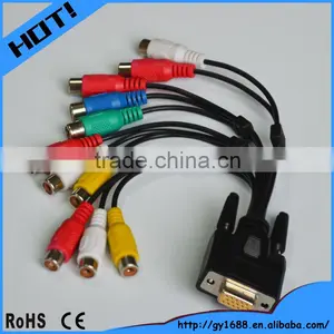 Vga to Rca Connection Cable for HDTV Laptop 0.5m thumbnail-2