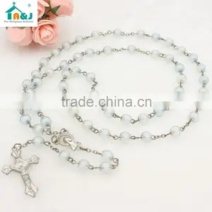 Plastic Rosary Bead Wholesale Cross Necklace thumbnail-6