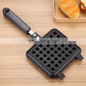 Non Stick Casting Black Square Baking Waffle Mold Pans thumbnail-4