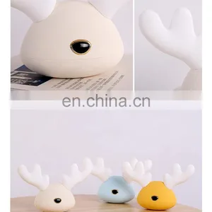 2021 Hot Sale Cute Deer Lamp Mini Rechargeable Portable Lamp For Bedroom Baby Car thumbnail-4