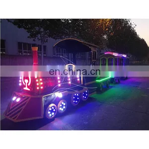 Outdoor Kids Electric Road Small Tourist Trackless Train Sets Factory for Sale thumbnail-3