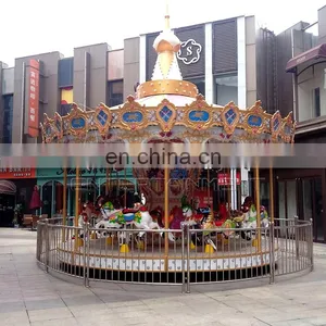 Cheap Fairground Equipment Carousel Kiddie Ride Merry go Round Amusement Ride for Sale thumbnail-2