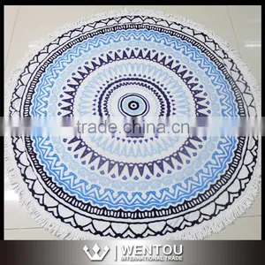 Round Shape Woven Technics Tassel Round Beach Towel Quality Choice thumbnail-4