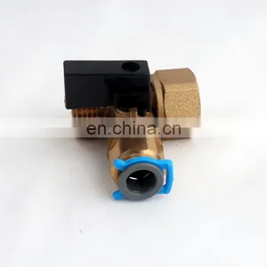 Swivel Quick Connect Three-Way Brass Ball Valve Chromed 1/2x1/2x1/4 thumbnail-1