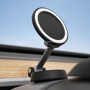 Mini Portable Magnetic Phone Holder for Car Soporte Telefónico Folding Mobile Phone Bracket for Navigation thumbnail-2