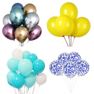 Free Sample Quick Shipping Happy Birthday Decoration Helium Latex Metallic Rose Gold Balloons for Party thumbnail-1