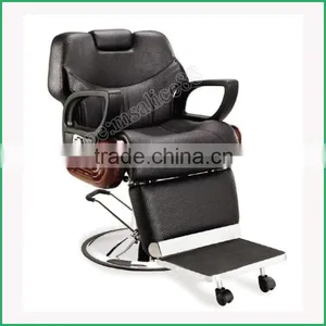 Synthetic Leather Reclined Backrest Hydraulic Barber Chair With Footrest thumbnail-1