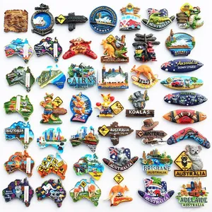 Wholesale Price Personalized Australia Melbourne Sydney Canberra Tourist Tourism Souvenirs Custom 3D Poly Resin Polyresin Fridge Magnet Factory thumbnail-1