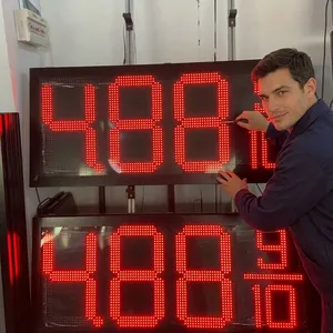 Ultra Bright 18 Inch 8888 8.889/10 Red Green White Amber LED Fuel Price Display thumbnail-1