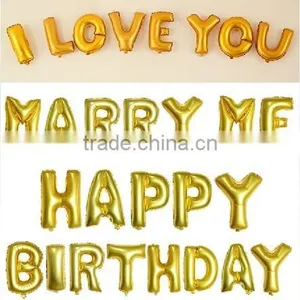 High Quality Printed Balloon, Silver/gold Foil/aluminum Balloon, Helium Foil Letter Balloon thumbnail-1