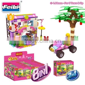 Hot Sell COGO Bricks Toys for Girls 8 in 1 ABS Plastic Building Blocks Toys thumbnail-1