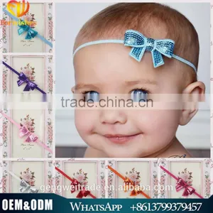 Fashion Girls Sequin Big Bow Hairbands Cute Infant Toddler Girls Headwear Kids Hair Accessory Wholesales Mixed Colors thumbnail-1