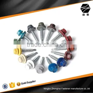 EPDM Washer Assemble Hex Head Self Drilling Screw(powder Painted) thumbnail-1