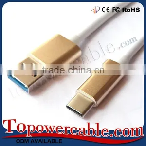 New Products 2016 Flat Noodle Design Type C USB Data Cable For MacBook 12-inch thumbnail-1