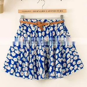 2014 New Design Chiffon Ruffle Ladies Mini Skirt thumbnail-1