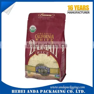 5kg Rice Bag Printing Rice Vacuum Bag Design / Laminated Rice Bag With Handle thumbnail-5