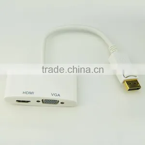 Wholesale Gold Plated dp to Hdmi Vga Adapter for Hdtv Monitor thumbnail-5