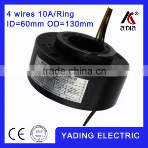 SRH 60130- 4p Carne Slip Ring Motor ID50mm. OD120mm. 4Wires, 10A 4 Wires thumbnail-1
