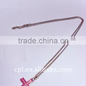 Synthetic Enamel Cross Pendant Necklace thumbnail-1