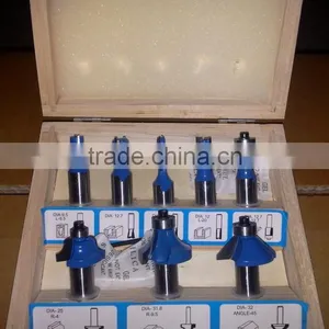 TC-008B 12mm Shank 8PCS TCT Carbide Router Bit Set For Woodworking thumbnail-1