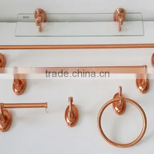 Luxury Wall Mounted Fashionable Rose Golden Bath Fitting Set Bathroom Accessories Kits thumbnail-1