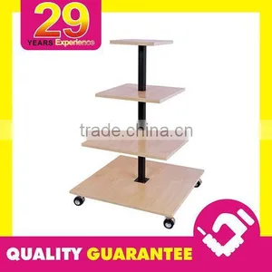 Custom Movable Flooring Metal Display Rack With Wheel thumbnail-3