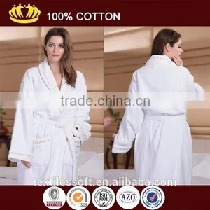 Hot Sale 100 Cotton Cheap Embroidery Satin Bathrobe thumbnail-1