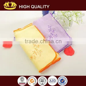 100% Bamboo Fiber Light Color OEM Embroidery Face Towel thumbnail-1