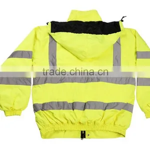 Winter Hi Vis Safety Jacket With Reflector High Quality Winter Jacket thumbnail-3