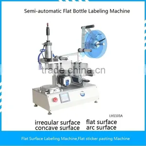 Semi-automatic Flat Bottle Label Machinery Plane Labeling Machine With Date Code Printer Jar Box Bottle Industry Home Labeler thumbnail-1