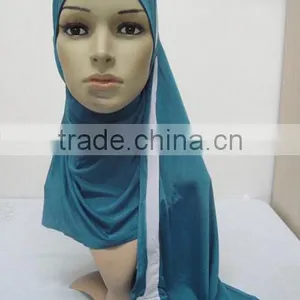 H301 Latest One Piece Instant Hijab With Shawl,muslim Scarf thumbnail-5