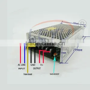 LEYU High Reliable CE 100w Single Output 12v 24v Power Supply Units thumbnail-3