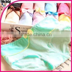 Cute Bowknot Newest Cartoon Ladies Underwear Lovely Girls Cotton Underpants thumbnail-1