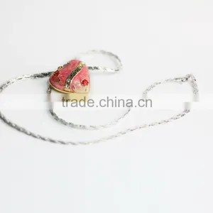 New Fashion Pewter Enamel Heart Pendant Openable thumbnail-6