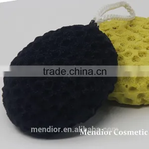 Mendior Bamboo Charcoal Sponge Black Bath Sponge With Rope OEM/Wholesale thumbnail-1