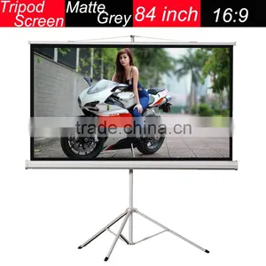 Factory Supply Best Quality Matte Grey 84 Inch 16:9 Small Portable Projection Screen thumbnail-1