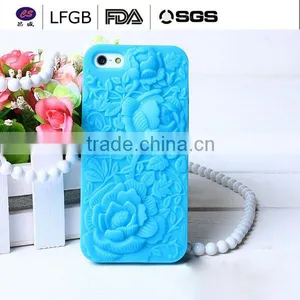 Wholesale Mobile Flower Silicone Phone Case for Iphone thumbnail-1