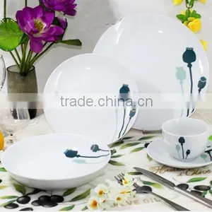 Coupe Ceramic Dinner Set, 20pcs Dinnerware, Ceramic Dinnerware With Decal Printing thumbnail-3