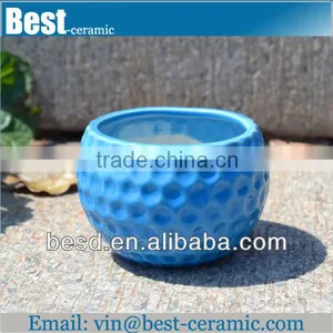 Cheap Garden Ceramic Blue Glazed Flower Pots thumbnail-1
