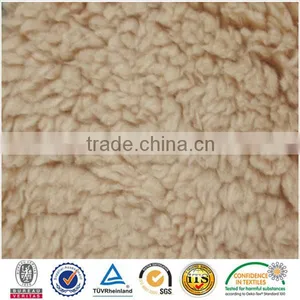 Soft Apparel Lining Fabric Coral Fleece Fabric Apparel Sherpa Lining Fabric thumbnail-1