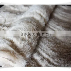 Creamy White Wavy Fake Fur Fabric thumbnail-2