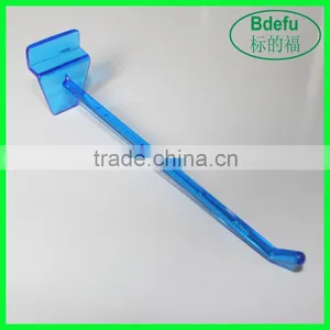 Plastic Transparent Blue Single Hook for Display thumbnail-1