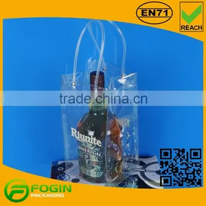 Transparent Plastic PVC Bag /PVC Ice Bag/ Cooler Bag With Handle thumbnail-1