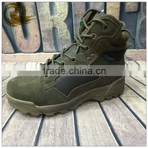 Wholesale Leather Khaki Outdoor Waterproof Ankle Army Military Tactical Boots thumbnail-2