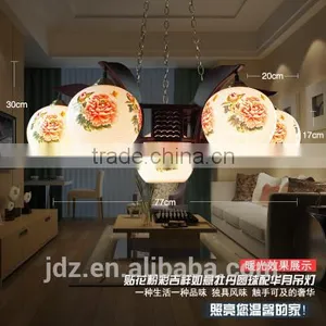 Modern Decorative Ceiling Lamp, Ceramic Carved Wood Ceiling Light thumbnail-6