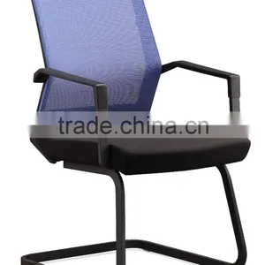 Blue Mesh Metal Ergonomic Computer Chair With Metal Frame thumbnail-1