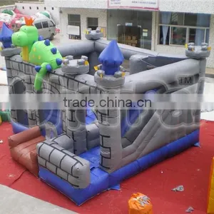 Commercial Inflatable Dinosaur Combo, Castle With Slide thumbnail-2