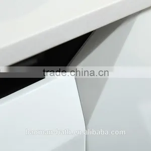 HM-C-10 New Fashion Hot Selling Modern Bathroom Cabinet Ceramic Bathroom Wash Basin Cabinet Wall Mount Cabinets thumbnail-5