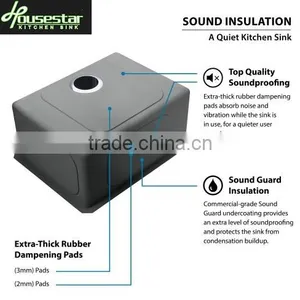 New Premium Undermount Single Bowl Handmade Kitchen Sink With CUPC Approval thumbnail-3