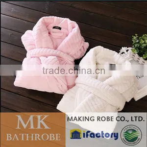 2016 New Design Girls Brushed Coral Fleece Bathrobe in Cheap Price thumbnail-1